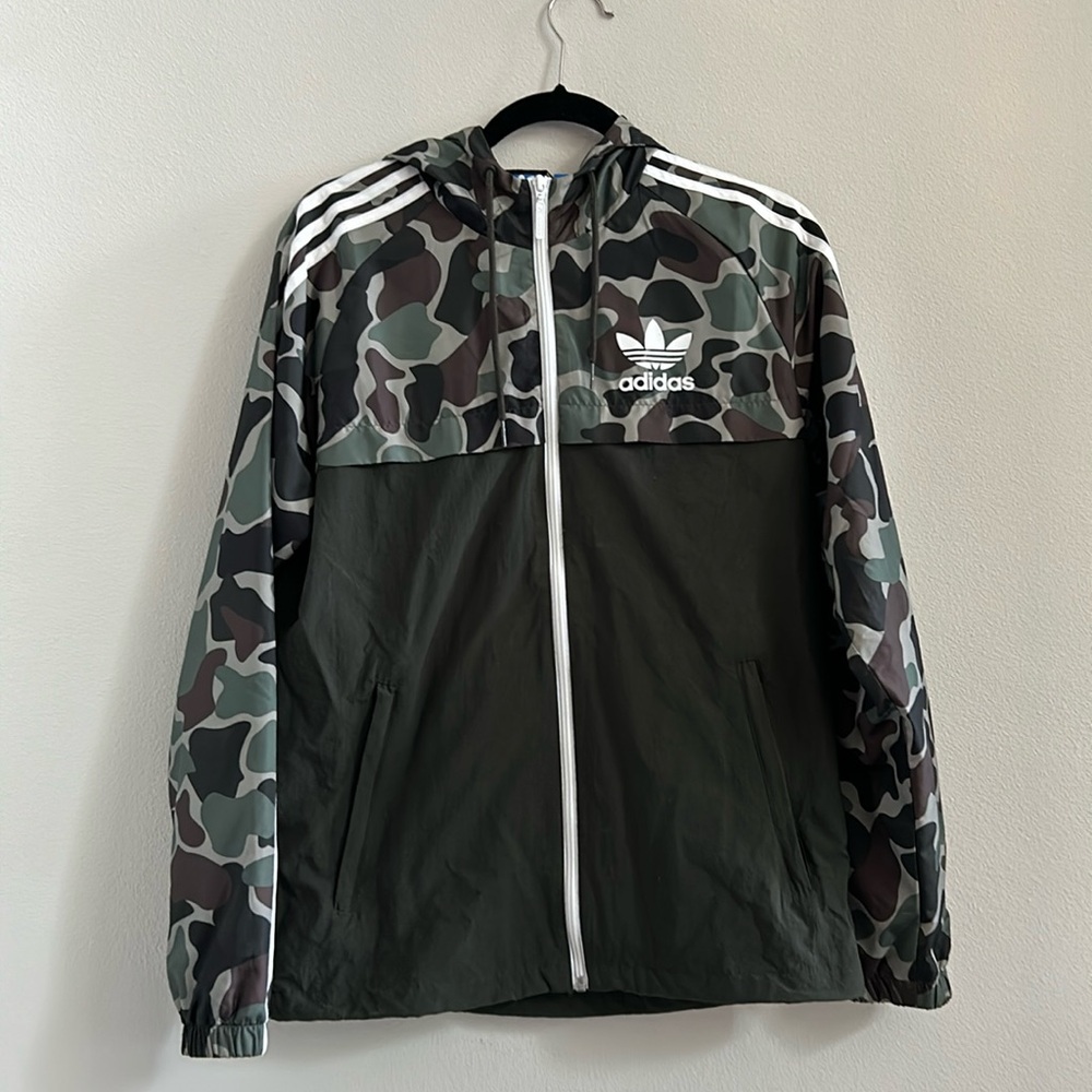 Adidas Camo Hooded windbreaker